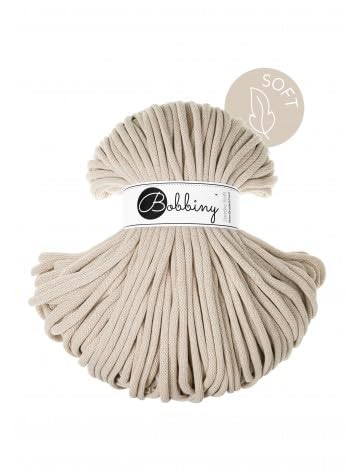 Flechtkordel Jumbo Soft - 8mm - Baumwollkordel Baumwollgarn Garn Kordel Makramee Schnur Kordelband Natur Baumwolle 100m - Beige Flechtkordel Jumbo Soft - 8mm - Baumwollkordel Baumwollgarn Garn Kordel Makramee Schnur Kordelband Natur Baumwolle 100m - Beige von ReWu
