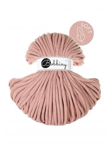 Flechtkordel Jumbo Soft - 8mm - Baumwollkordel Baumwollgarn Garn Kordel Makramee Schnur Kordelband Natur Baumwolle 100m - Blush Flechtkordel Jumbo Soft - 8mm - Baumwollkordel Baumwollgarn Garn Kordel Makramee Schnur Kordelband Natur Baumwolle 100m - Blush von ReWu