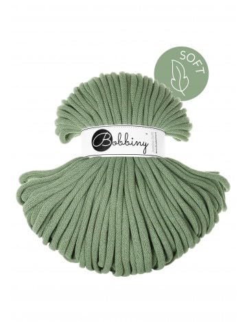 Flechtkordel Jumbo Soft - 8mm - Baumwollkordel Baumwollgarn Garn Kordel Makramee Schnur Kordelband Natur Baumwolle 100m - Eucalyptus Green Flechtkordel Jumbo Soft - 8mm - Baumwollkordel Baumwollgarn Garn Kordel Makramee Schnur Kordelband Natur Baumwolle 100m - Eucalyptus Green von ReWu