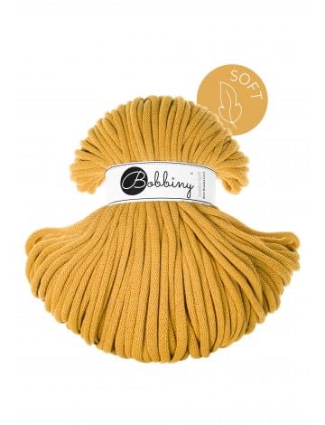 Flechtkordel Jumbo Soft - 8mm - Baumwollkordel Baumwollgarn Garn Kordel Makramee Schnur Kordelband Natur Baumwolle 100m - Mustard Flechtkordel Jumbo Soft - 8mm - Baumwollkordel Baumwollgarn Garn Kordel Makramee Schnur Kordelband Natur Baumwolle 100m - Mustard von ReWu