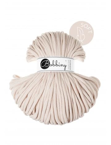Flechtkordel Jumbo Soft - 8mm - Baumwollkordel Baumwollgarn Garn Kordel Makramee Schnur Kordelband Natur Baumwolle 100m - Nude Flechtkordel Jumbo Soft - 8mm - Baumwollkordel Baumwollgarn Garn Kordel Makramee Schnur Kordelband Natur Baumwolle 100m - Nude von ReWu