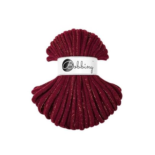 Flechtkordel Jumbo - 9mm - Baumwollkordel Baumwollgarn Garn Kordel Makramee Schnur Kordelband Natur Baumwolle DIY-Basteln 30m - Golden Wine Red Flechtkordel Jumbo - 9mm - Baumwollkordel Baumwollgarn Garn Kordel Makramee Schnur Kordelband Natur Baumwolle DIY-Basteln 30m - Golden Wine Red von ReWu