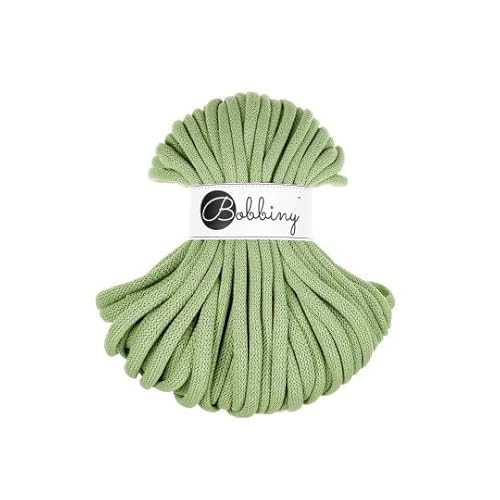 Flechtkordel Jumbo - 9mm - Baumwollkordel Baumwollgarn Garn Kordel Makramee Schnur Kordelband Natur Baumwolle DIY-Basteln 30m - Matcha Flechtkordel Jumbo - 9mm - Baumwollkordel Baumwollgarn Garn Kordel Makramee Schnur Kordelband Natur Baumwolle DIY-Basteln 30m - Matcha von ReWu