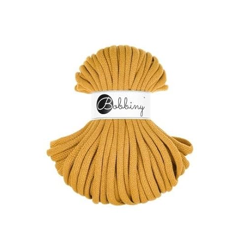 Bobbiny Flechtkordel Jumbo - 9mm - Baumwollkordel Baumwollgarn Garn Kordel Makramee Schnur Kordelband Natur Baumwolle DIY-Basteln 30m - Mustard Bobbiny Flechtkordel Jumbo - 9mm - Baumwollkordel Baumwollgarn Garn Kordel Makramee Schnur Kordelband Natur Baumwolle DIY-Basteln 30m - Mustard von ReWu
