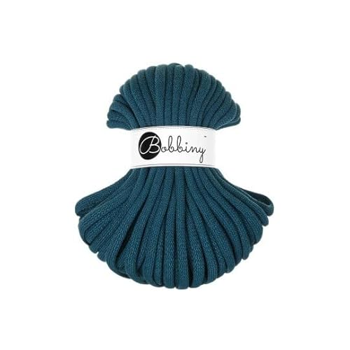 Flechtkordel Jumbo - 9mm - Baumwollkordel Baumwollgarn Garn Kordel Makramee Schnur Kordelband Natur Baumwolle DIY-Basteln 30m - Peacock Blue Flechtkordel Jumbo - 9mm - Baumwollkordel Baumwollgarn Garn Kordel Makramee Schnur Kordelband Natur Baumwolle DIY-Basteln 30m - Peacock Blue von ReWu
