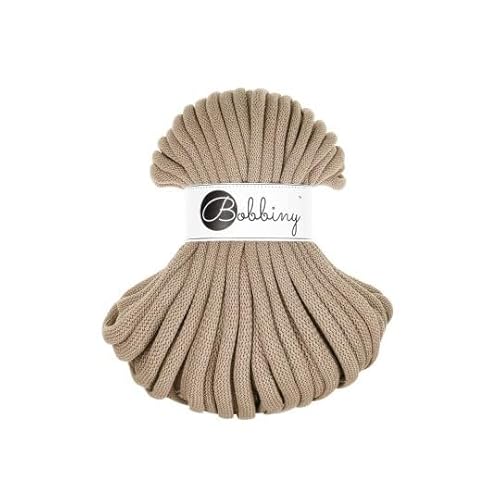 Bobbiny Flechtkordel Jumbo - 9mm - Baumwollkordel Baumwollgarn Garn Kordel Makramee Schnur Kordelband Natur Baumwolle DIY-Basteln 30m - Sand Bobbiny Flechtkordel Jumbo - 9mm - Baumwollkordel Baumwollgarn Garn Kordel Makramee Schnur Kordelband Natur Baumwolle DIY-Basteln 30m - Sand von ReWu