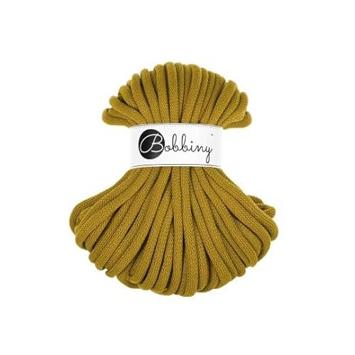 Flechtkordel Jumbo - 9mm - Baumwollkordel Baumwollgarn Garn Kordel Makramee Schnur Kordelband Natur Baumwolle DIY-Basteln 30m - Spicy Yellow Flechtkordel Jumbo - 9mm - Baumwollkordel Baumwollgarn Garn Kordel Makramee Schnur Kordelband Natur Baumwolle DIY-Basteln 30m - Spicy Yellow von ReWu
