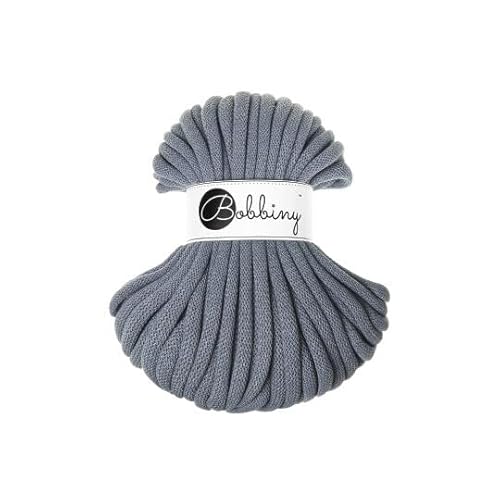 Flechtkordel Jumbo - 9mm - Baumwollkordel Baumwollgarn Garn Kordel Makramee Schnur Kordelband Natur Baumwolle DIY-Basteln 30m - Steel Flechtkordel Jumbo - 9mm - Baumwollkordel Baumwollgarn Garn Kordel Makramee Schnur Kordelband Natur Baumwolle DIY-Basteln 30m - Steel von ReWu