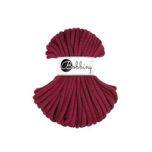 Flechtkordel Jumbo - 9mm - Baumwollkordel Baumwollgarn Garn Kordel Makramee Schnur Kordelband Natur Baumwolle DIY-Basteln 30m - Wine Red Flechtkordel Jumbo - 9mm - Baumwollkordel Baumwollgarn Garn Kordel Makramee Schnur Kordelband Natur Baumwolle DIY-Basteln 30m - Wine Red von ReWu