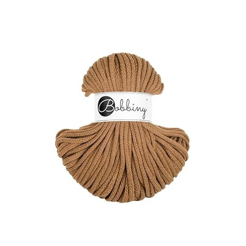 Premium Baumwoll-Flechtschnur - 5mm x 50m - Vielseitige Makramee-Kordel für Stricken, Weben, DIY-Basteln und Heimdekoration - Hochwertige Bunte Bastelschnur - Caramel Premium Baumwoll-Flechtschnur - 5mm x 50m - Vielseitige Makramee-Kordel für Stricken, Weben, DIY-Basteln und Heimdekoration - Hochwertige Bunte Bastelschnur - Caramel von ReWu