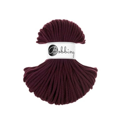 Premium Baumwoll-Flechtschnur - 5mm x 50m - Vielseitige Makramee-Kordel für Stricken, Weben, DIY-Basteln und Heimdekoration - Hochwertige Bunte Bastelschnur Flechtkordel - Burgundy Premium Baumwoll-Flechtschnur - 5mm x 50m - Vielseitige Makramee-Kordel für Stricken, Weben, DIY-Basteln und Heimdekoration - Hochwertige Bunte Bastelschnur Flechtkordel - Burgundy von ReWu
