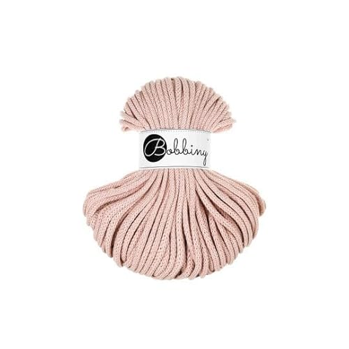 Premium Baumwoll-Flechtschnur - 5mm x 50m - Vielseitige Makramee-Kordel für Stricken, Weben, DIY-Basteln und Heimdekoration - Hochwertige Bunte Bastelschnur Flechtkordel - Pastell Pink Premium Baumwoll-Flechtschnur - 5mm x 50m - Vielseitige Makramee-Kordel für Stricken, Weben, DIY-Basteln und Heimdekoration - Hochwertige Bunte Bastelschnur Flechtkordel - Pastell Pink von ReWu