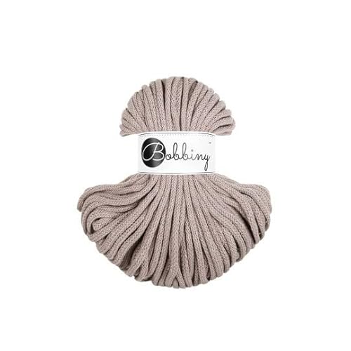 Premium Baumwoll-Flechtschnur - 5mm x 50m - Vielseitige Makramee-Kordel für Stricken, Weben, DIY-Basteln und Heimdekoration - Hochwertige Bunte Bastelschnur Flechtkordel - Pearl Premium Baumwoll-Flechtschnur - 5mm x 50m - Vielseitige Makramee-Kordel für Stricken, Weben, DIY-Basteln und Heimdekoration - Hochwertige Bunte Bastelschnur Flechtkordel - Pearl von ReWu