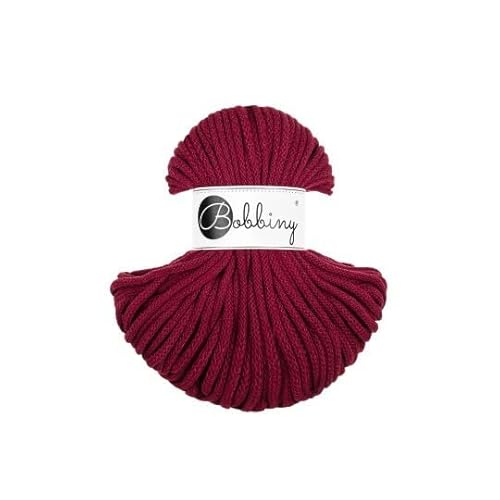 Premium Baumwoll-Flechtschnur - 5mm x 50m - Vielseitige Makramee-Kordel für Stricken, Weben, DIY-Basteln und Heimdekoration - Hochwertige Bunte Bastelschnur Flechtkordel - Wine Red Premium Baumwoll-Flechtschnur - 5mm x 50m - Vielseitige Makramee-Kordel für Stricken, Weben, DIY-Basteln und Heimdekoration - Hochwertige Bunte Bastelschnur Flechtkordel - Wine Red von ReWu