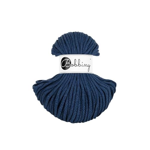 Premium Baumwoll-Flechtschnur - 5mm x 50m - Vielseitige Makramee-Kordel für Stricken, Weben, DIY-Basteln und Heimdekoration - Hochwertige Bunte Bastelschnur - Jeans Premium Baumwoll-Flechtschnur - 5mm x 50m - Vielseitige Makramee-Kordel für Stricken, Weben, DIY-Basteln und Heimdekoration - Hochwertige Bunte Bastelschnur - Jeans von ReWu