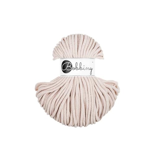 Premium Baumwoll-Flechtschnur - 5mm x 50m - Vielseitige Makramee-Kordel für Stricken, Weben, DIY-Basteln und Heimdekoration - Hochwertige Bunte Bastelschnur - Nude Premium Baumwoll-Flechtschnur - 5mm x 50m - Vielseitige Makramee-Kordel für Stricken, Weben, DIY-Basteln und Heimdekoration - Hochwertige Bunte Bastelschnur - Nude von ReWu