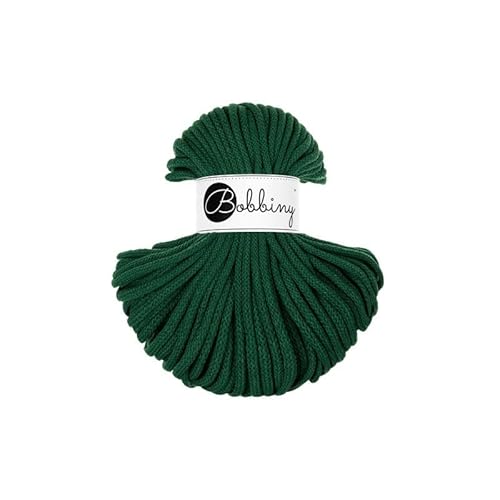 Premium Baumwoll-Flechtschnur - 5mm x 50m - Vielseitige Makramee-Kordel für Stricken, Weben, DIY-Basteln und Heimdekoration - Hochwertige Bunte Bastelschnur - Pine Green Premium Baumwoll-Flechtschnur - 5mm x 50m - Vielseitige Makramee-Kordel für Stricken, Weben, DIY-Basteln und Heimdekoration - Hochwertige Bunte Bastelschnur - Pine Green von ReWu