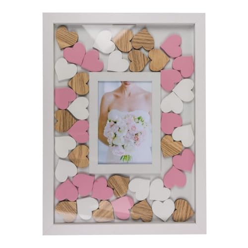 ReWu Bilderrahmen mit beschriftbaren Holzherzen Gästebuch Hochzeit Liebe Dekoration Geschenk Geschenkidee Hochzeitsgeschenk Fotorahmen 38 x 28 cm ReWu Bilderrahmen mit beschriftbaren Holzherzen Gästebuch Hochzeit Liebe Dekoration Geschenk Geschenkidee Hochzeitsgeschenk Fotorahmen 38 x 28 cm von ReWu