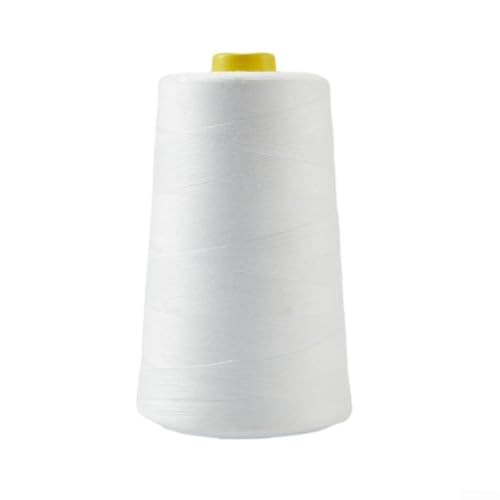 40/2 Gauge Polyestergarn, 3000 Meter zum Nähen und für Strickprojekte (1 weiß) von ReachMall