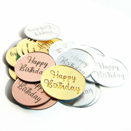 Cupcake-Scheiben aus Acryl für Geburtstagspartys, 51020 Stück, rotgoldfarben, 10 Stück Cupcake-Scheiben aus Acryl für Geburtstagspartys, 51020 Stück, rotgoldfarben, 10 Stück von ReachMall