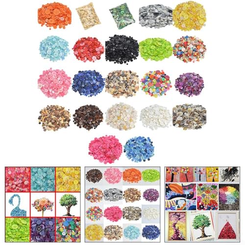 Handgefertigte runde Harzknöpfe für Kinder, 13 cm, ideal für verschiedene Bastel- und Nähanwendungen, verschiedene Stile (dunkelblau) von ReachMall
