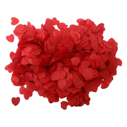 Innovative DIY Decor 10.000 Stück biologisch abbaubare weiße Herz-Konfetti-Mischung (rot) von ReachMall