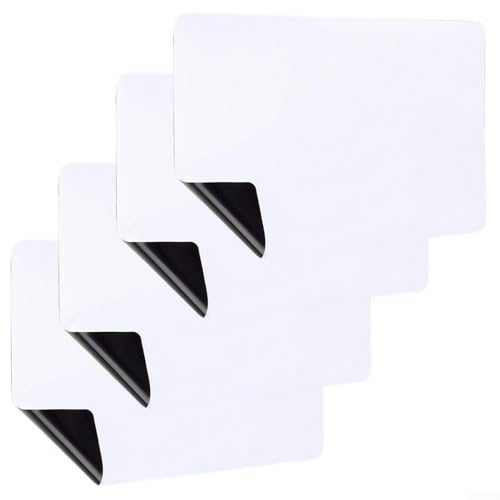 Magnetische Memo-Aufkleber, Kühlschrank-Notizblock, Radierbar, Gummi, Memo-Nachrichten, Whiteboard-Folie für Kühlschrank, Büro, Klassenzimmer, 4 Stück Magnetische Memo-Aufkleber, Kühlschrank-Notizblock, Radierbar, Gummi, Memo-Nachrichten, Whiteboard-Folie für Kühlschrank, Büro, Klassenzimmer, 4 Stück von ReachMall