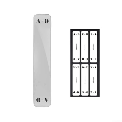 Organizational Solution Karteikarten mit Alphabet-Registerkarten, entworfen für CD/LP-Platten (vertikale CD-Karten), 6 Stück von ReachMall