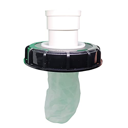 IBC Deckelfilter Nylon waschbar mit Deckel für Regenwassertank IBC 1000 Liter DN 75 Nadelfilz (schwarz 165mm gerader Kopf) von Ready