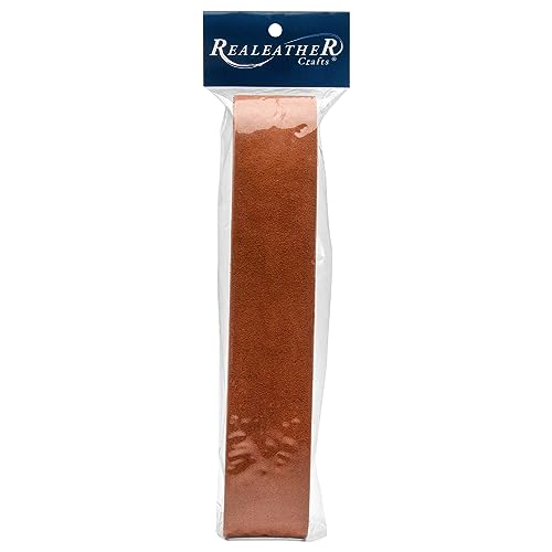 Realeather SS15042-01 Lederstreifen zum Basteln, Leder, Schwarz, 1.5" x 42" (5-6oz), 3 von Realeather Crafts