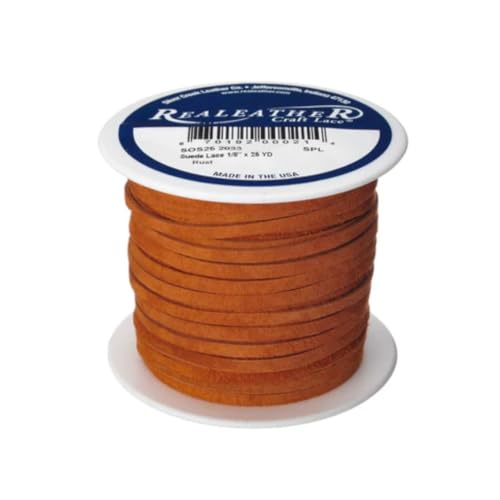 Realeather Wildleder-Spitze, 0,3 cm x 22,7 m, rostfrei, hergestellt in den USA von Realeather Crafts