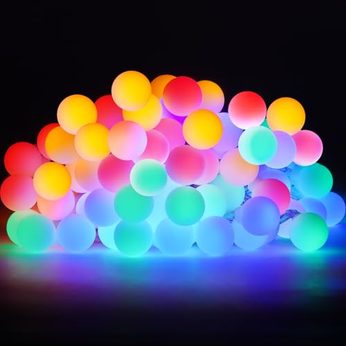 200LED Lichterkette Strombetrieben,27M Lichterkette Kugel RGB mit Stecker für Außen und Innen,IP65 Wasserdicht Lichterketten mit Dimmbar Fernbedienung,Ideal für Zimmer,Weihnachten,Party,Garten 200LED Lichterkette Strombetrieben,27M Lichterkette Kugel RGB mit Stecker für Außen und Innen,IP65 Wasserdicht Lichterketten mit Dimmbar Fernbedienung,Ideal für Zimmer,Weihnachten,Party,Garten von Realky
