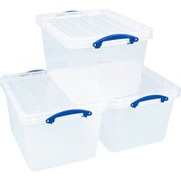 3 Really Useful Box Aufbewahrungsboxen 3x 40,0 l transparent 50,0 x 39,5 x 31,5 cm von Really Useful Box