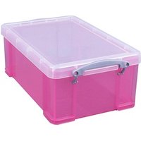 Really Useful Box Aufbewahrungsbox 9,0 l transparent, pink 39,5 x 25,5 x 15,5 cm von Really Useful Box