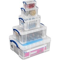 Really Useful Box Aufbewahrungsboxen-Set transparent von Really Useful Box