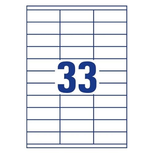 Realpack® A4-Versandadress-Etiketten, für Laserdrucker, Tintenstrahldrucker, 33 Etiketten pro Seite, 63,5 x 24 mm, 5000 Stück von Realpack