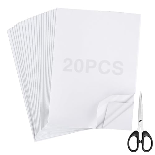 Realure 20 Stück A4 Doppelseitige Klebefolie Transparent, Weiße Doppelseitige Selbstklebende Folie 8.27 x 11.69in mit Schere, Super Starke Selbstklebend Klebefolie für Diamond Painting Geschenkpapier Realure 20 Stück A4 Doppelseitige Klebefolie Transparent, Weiße Doppelseitige Selbstklebende Folie 8.27 x 11.69in mit Schere, Super Starke Selbstklebend Klebefolie für Diamond Painting Geschenkpapier von Realure