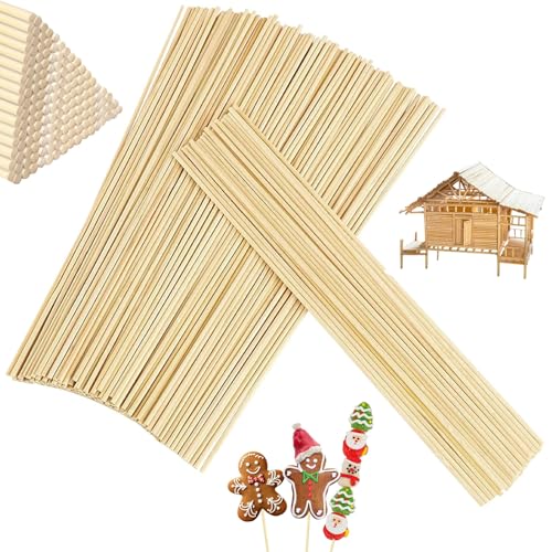 Realure 200 Stück Zuckerwatte Stäbe, Holzstäbe zum Basteln 300mm x 3mm & 5mm Rund Holzstäbchen zum Basteln, Holzstäbchen für DIY, Verschiedene Handarbeiten, Heimdekoration, Geschenkherstellung Realure 200 Stück Zuckerwatte Stäbe, Holzstäbe zum Basteln 300mm x 3mm & 5mm Rund Holzstäbchen zum Basteln, Holzstäbchen für DIY, Verschiedene Handarbeiten, Heimdekoration, Geschenkherstellung von Realure