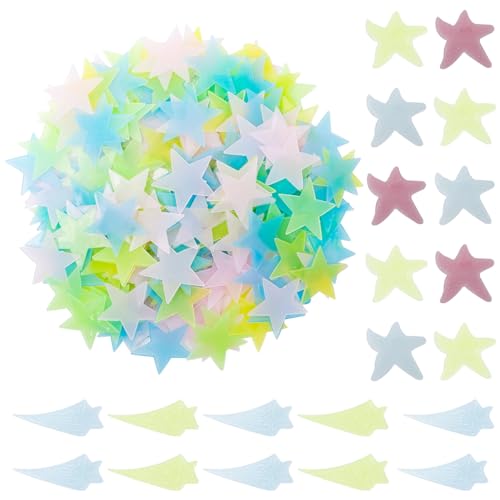 Rebanky 220 Stück Leuchtende Sterne Wandsticker, Sterne Leuchten im Dunkeln Klein Leuchtsterne Mond und Sterne die im Dunkeln Leuchten Leuchtsterne Kinderzimmer Bunt für Zimmer, Kindergarten Rebanky 220 Stück Leuchtende Sterne Wandsticker, Sterne Leuchten im Dunkeln Klein Leuchtsterne Mond und Sterne die im Dunkeln Leuchten Leuchtsterne Kinderzimmer Bunt für Zimmer, Kindergarten von Rebanky