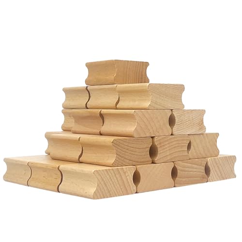 Rebanky 30 Stück Stempel Holz Rohlinge Blanko 40x40x20mm Quadrate Holzstempel Blanko Stempelhalter Stempelblock Holz für DIY Bastelarbeiten von Rebanky