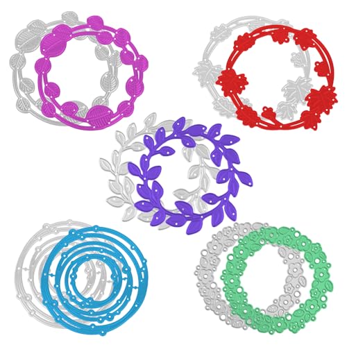 Rebanky 5 Stück Stanzschablonen Set Stanzen für Stanzmaschine Metall Stanzformen Rund Scrapbooking Prägeschablonen 5 Verschiedene Formen für Album, Kartenherstellung, BastelpräGung, DIY-Herstellung Rebanky 5 Stück Stanzschablonen Set Stanzen für Stanzmaschine Metall Stanzformen Rund Scrapbooking Prägeschablonen 5 Verschiedene Formen für Album, Kartenherstellung, BastelpräGung, DIY-Herstellung von Rebanky
