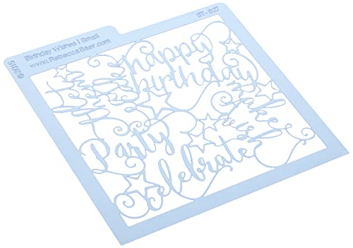 Rebecca baerrebecca BAER Schablone 14,6 cm x 5.75-inchbirthday Wishes, andere, Mehrfarbig von Rebecca Baer