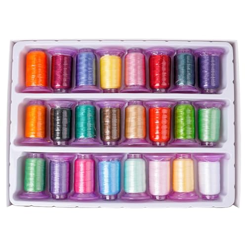 24 Spulen Stickfaden 300yards Spool Nähfaden Für Handnähte Maschinennadelhandwerk Polyester 24 Spulen Stickfaden 300yards Spool Nähfaden Für Handnähte Maschinennadelhandwerk Polyester von Rebellious