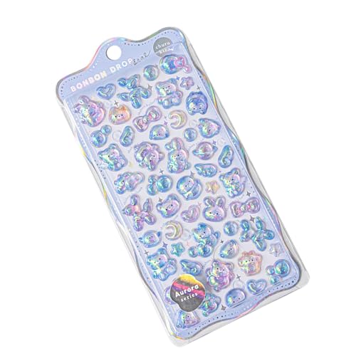 Dekorationen Ästhetischer Aufkleber Relief Scrapbooking Creative Candy Drop Hand Making Diaries Stationery Diary Stationery Aufkleber von Rebellious