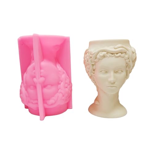 Rebellious Blumentopf-Silikonform, Betonform, Medusa-förmige Blumentopfformen, Zementform, Silikonmaterial für DIY-Vasen von Rebellious