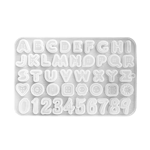 Rebellious Epoxidharz Silikonform Knopfform Buchstaben Zahlenform Schlüsselanhänger Ohrring Anhänger Form Schmuck Hand von Rebellious