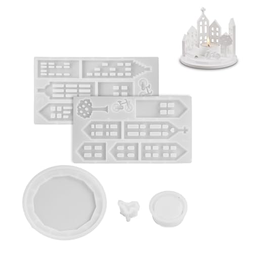 Rebellious Silikonform für Harzhäuser und Kerzenhalter, multifunktionales Bastelzubehör für Bastelprojekte und Dekoration von Rebellious