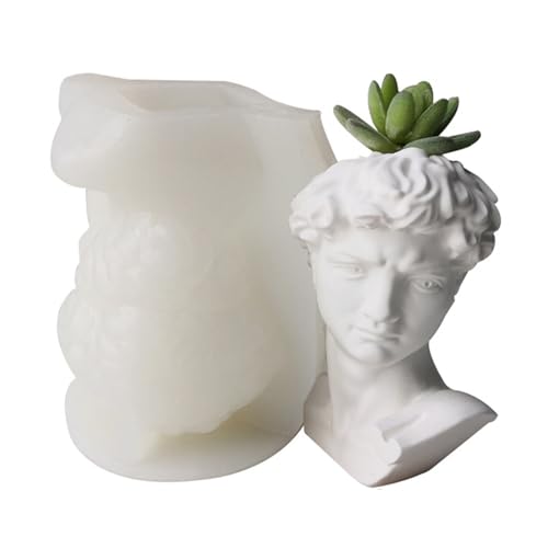 Rebellious Skulptur Mann Blumentöpfe Silikonformen Stifthalter Betonform Sukkulenten Pflanzer Herstellung Werkzeug für Hand von Rebellious