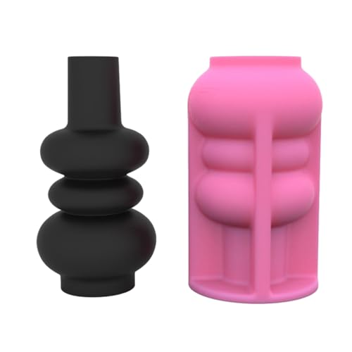 Rebellious Vase Silikonform Einfache Make-up Stifthalter Harzform Kürbisform Blumenvase Ornament Epoxidform Heimdekorationen von Rebellious