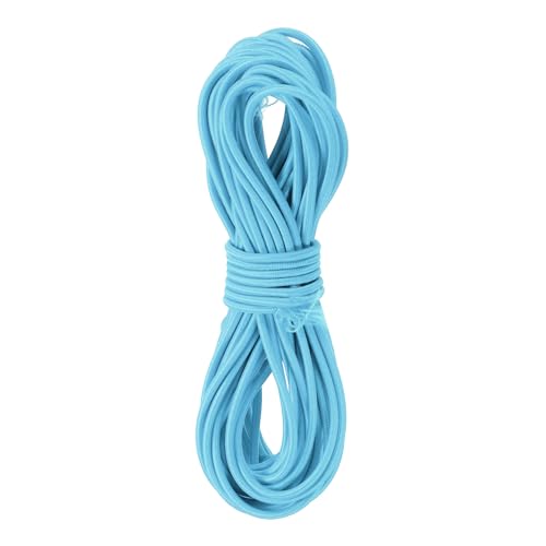 Rebower Elastisches Seil Stretch-Schnur-Schweres Seil 2,8 mm 11 Yards Lang Gummiseil [für Nähen, Camping, DIY Handwerk, Perlenhalskettenherstellung, Outdoor] - Hellblau von Rebower